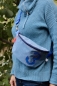 Preview: Segeltuch Bauchtasche mit blauer 3